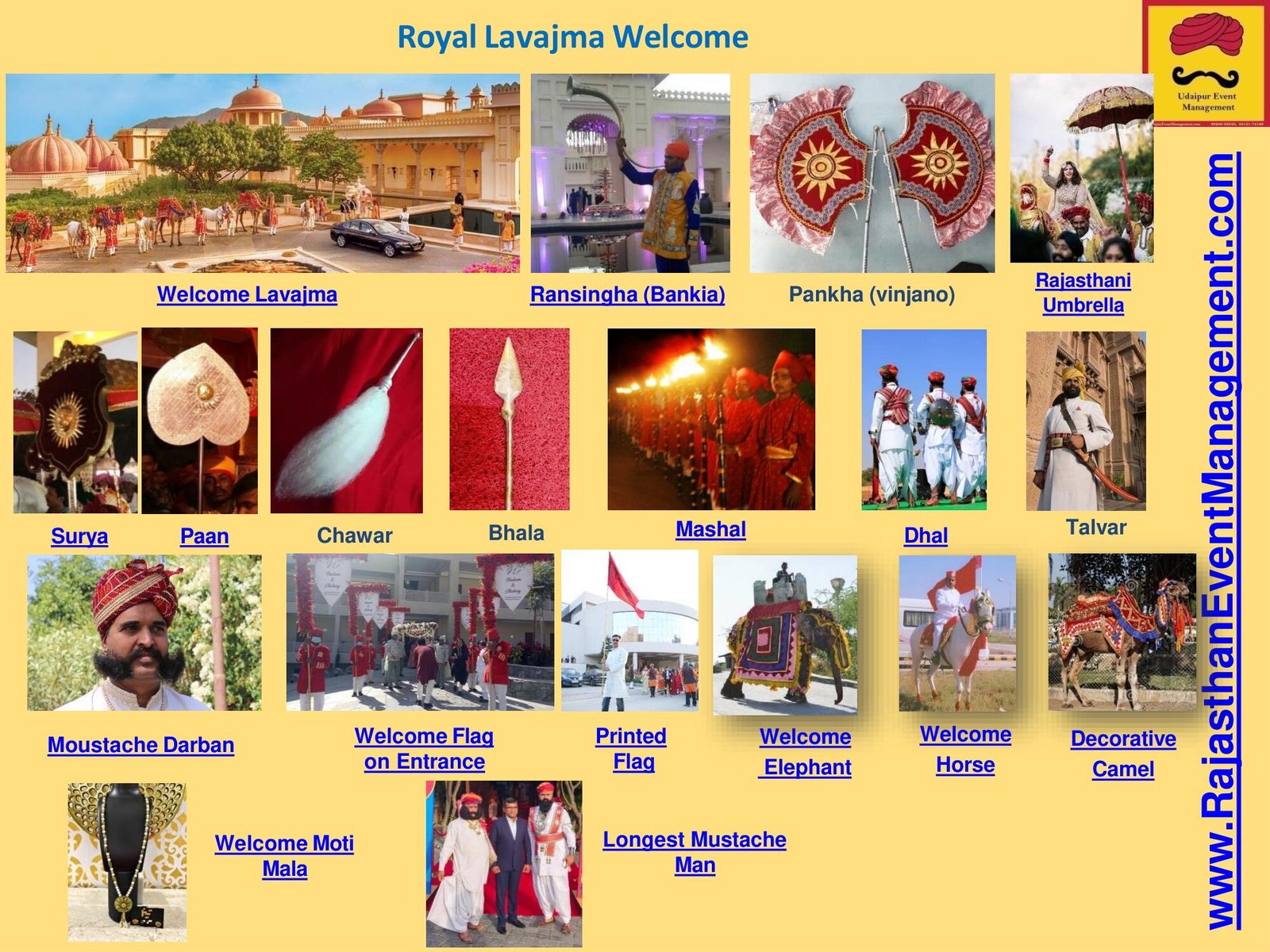 Royal Lavajma Welcome — Welcome service for Udaipur wedding and destination events in Rajasthan