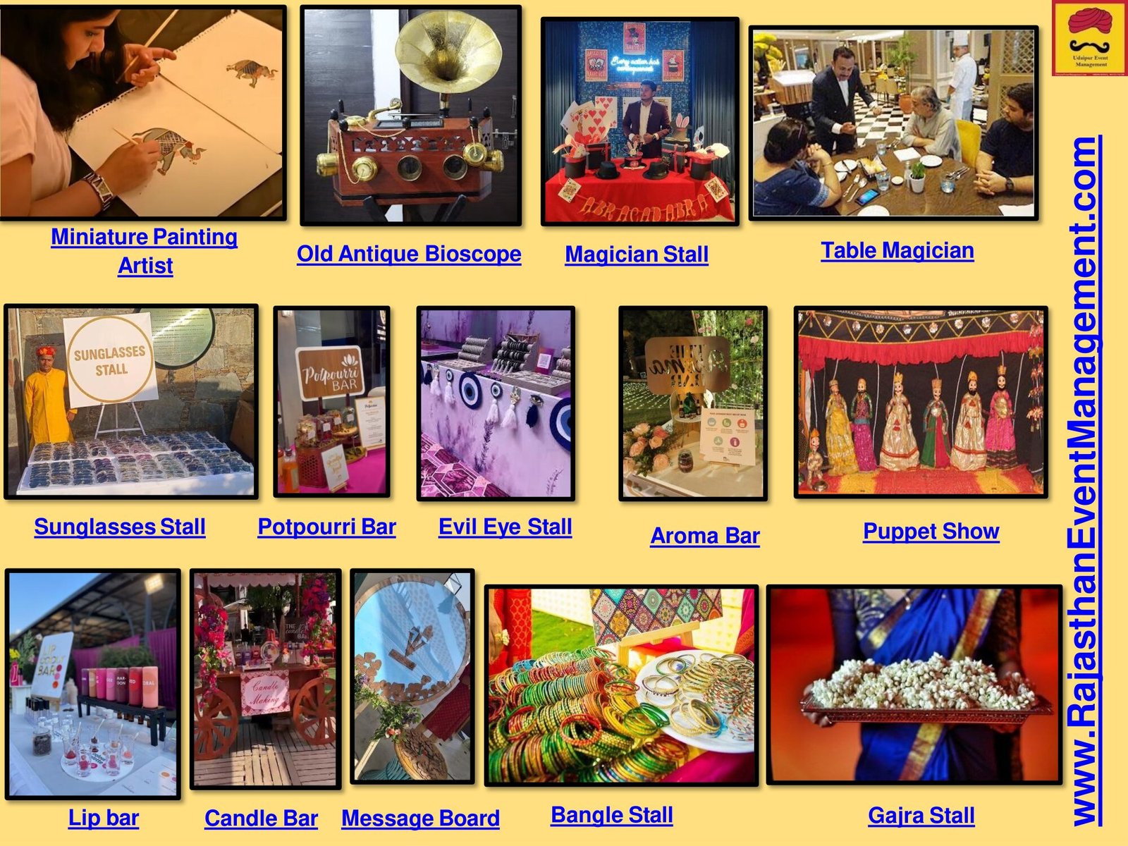 Mehandi-Haldi Carnival Mela Stall — Entertainment service for Udaipur wedding and destination events in Rajasthan