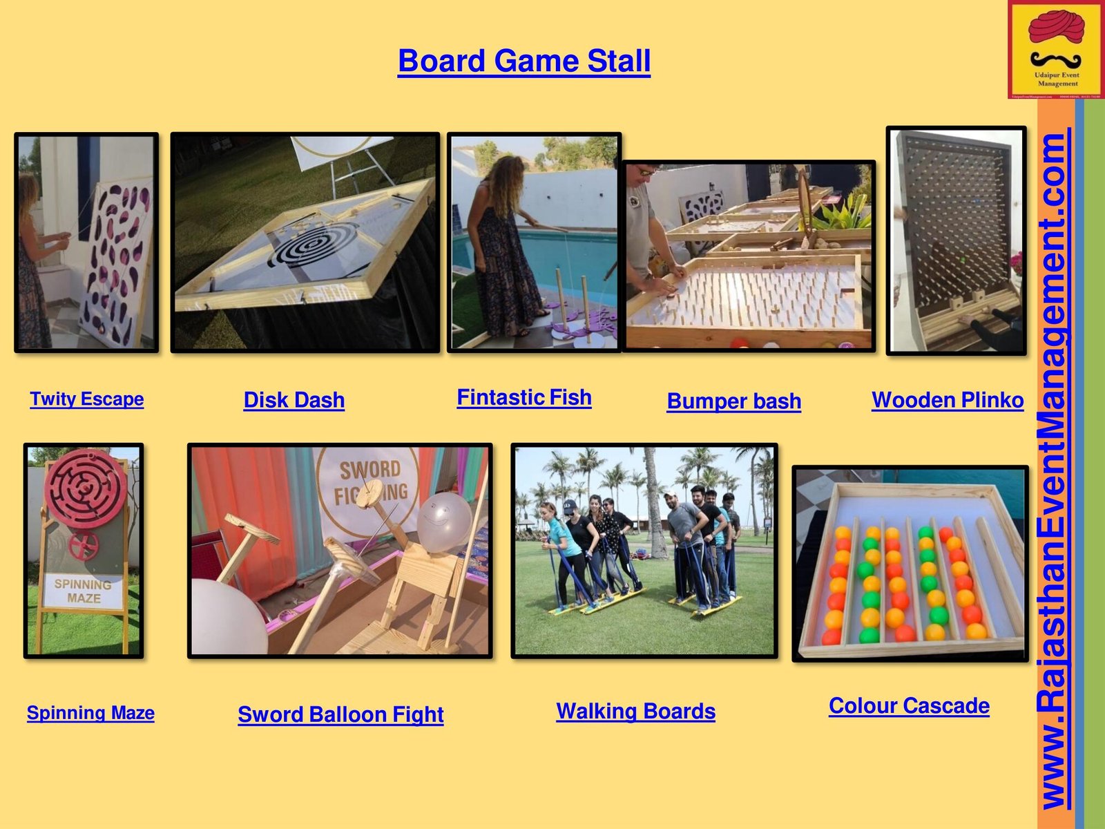 Board Game Stall — Entertainment service for Udaipur wedding and destination events in Rajasthan