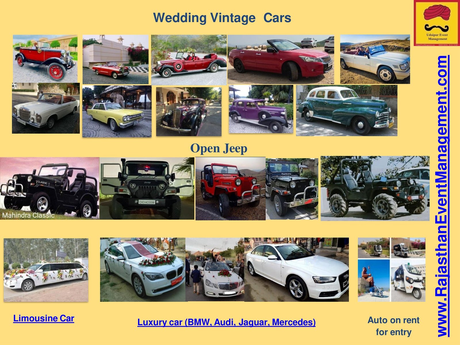 Wedding Vintage Cars & Transportation — Management service for Udaipur wedding and destination events in Rajasthan