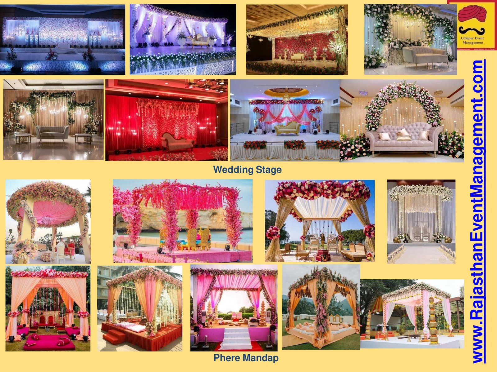Wedding Stage & Phere Mandap — Decoration service for Udaipur wedding and destination events in Rajasthan