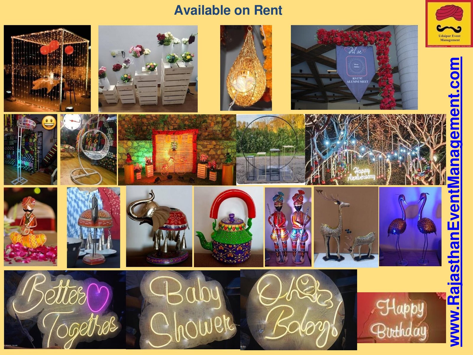 Event Decoration Rentals — Decoration service for Udaipur wedding and destination events in Rajasthan
