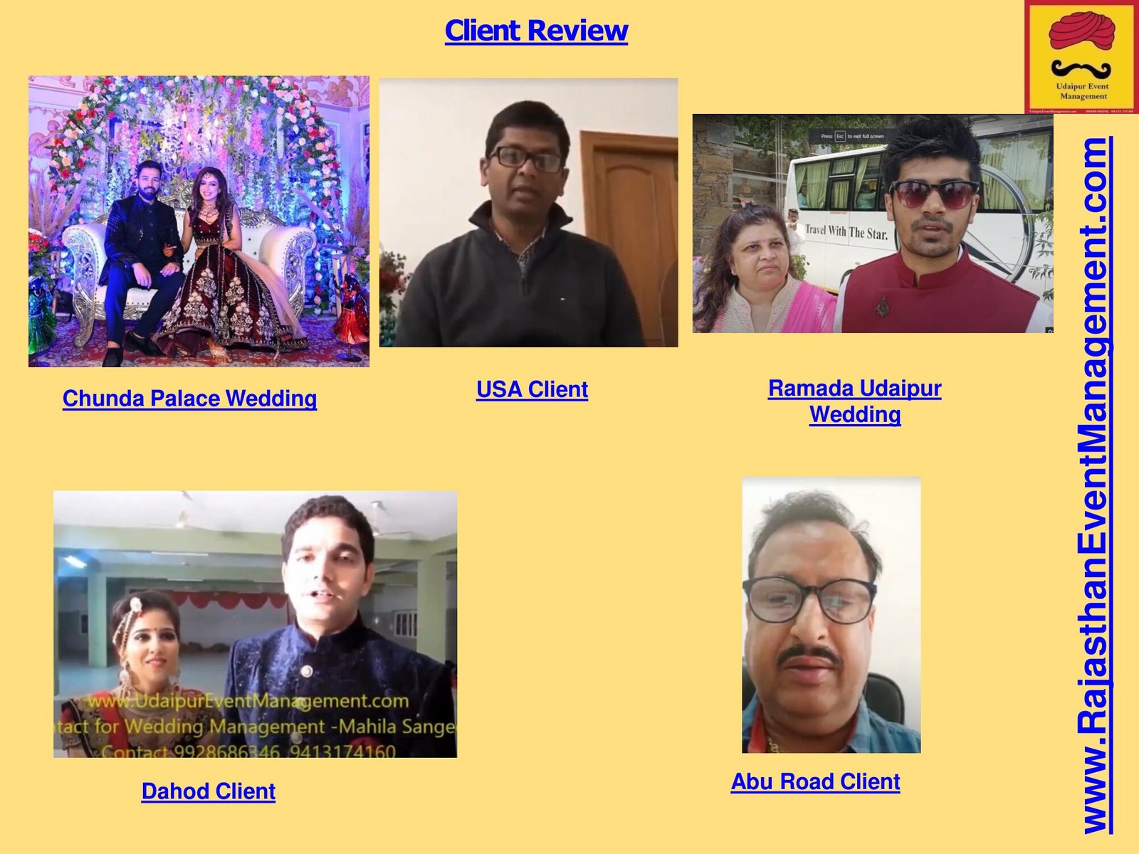 Client Review — Management service for Udaipur wedding and destination events in Rajasthan