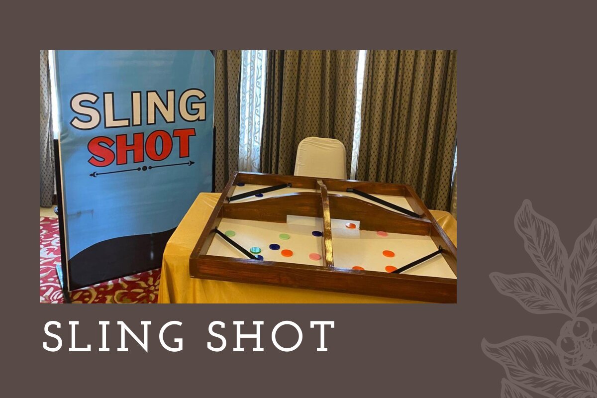 Sling Shot game stall on rent in Udaipur for birthday parties, wedding carnival and mehendi mela — Premium wooden games