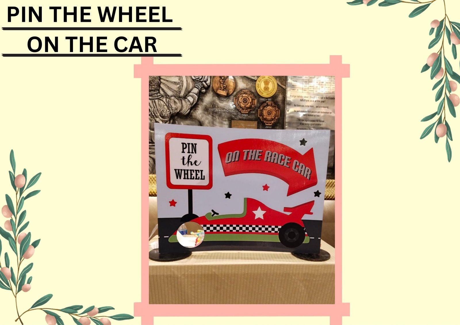 Pin The Wheel On The Car game stall on rent in Udaipur for birthday parties, wedding carnival and mehendi mela — Carnival game stalls
