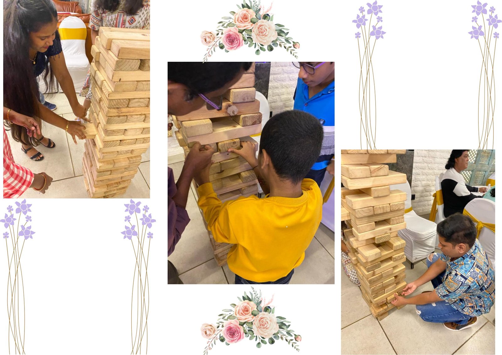 Giant Jenga game stall on rent in Udaipur for birthday parties, wedding carnival and mehendi mela — Carnival game stalls