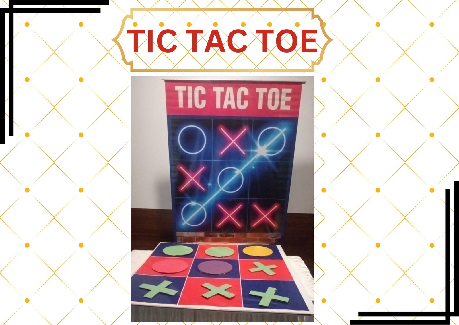 Tic Tac Toe game stall on rent in Udaipur for birthday parties, wedding carnival and mehendi mela — Carnival game stalls