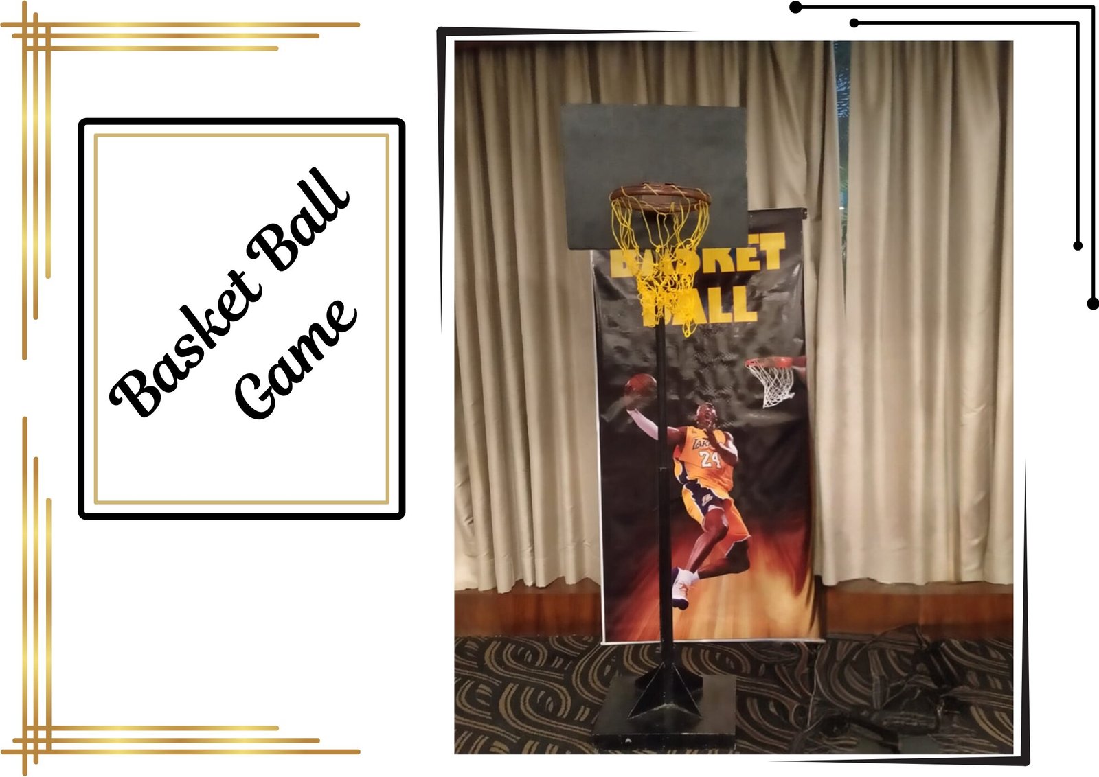Basketball Game game stall on rent in Udaipur for birthday parties, wedding carnival and mehendi mela — Carnival game stalls