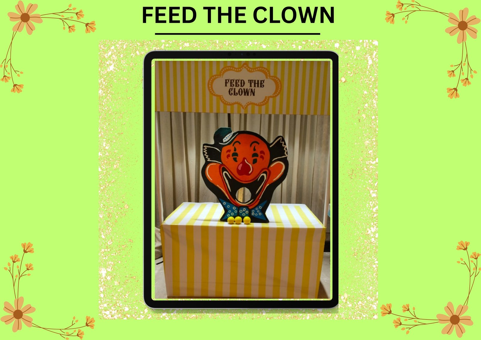 Feed The Clown game stall on rent in Udaipur for birthday parties, wedding carnival and mehendi mela — Carnival game stalls