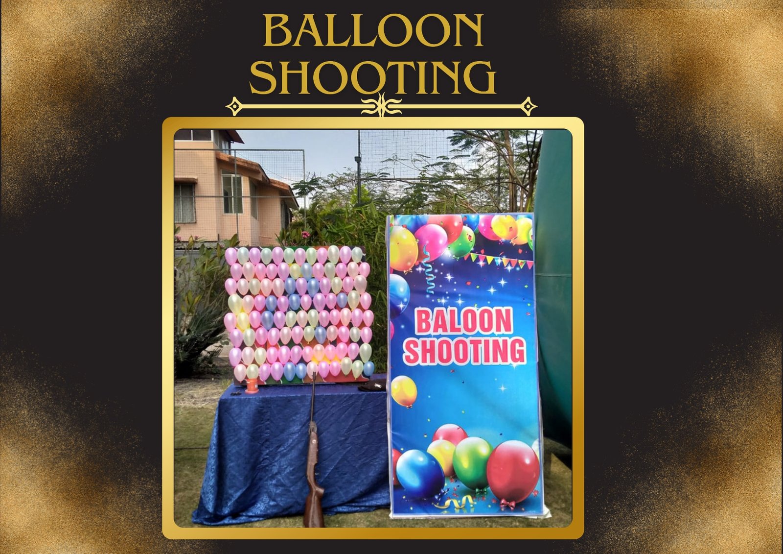 Balloon Shooting game stall on rent in Udaipur for birthday parties, wedding carnival and mehendi mela — Carnival game stalls