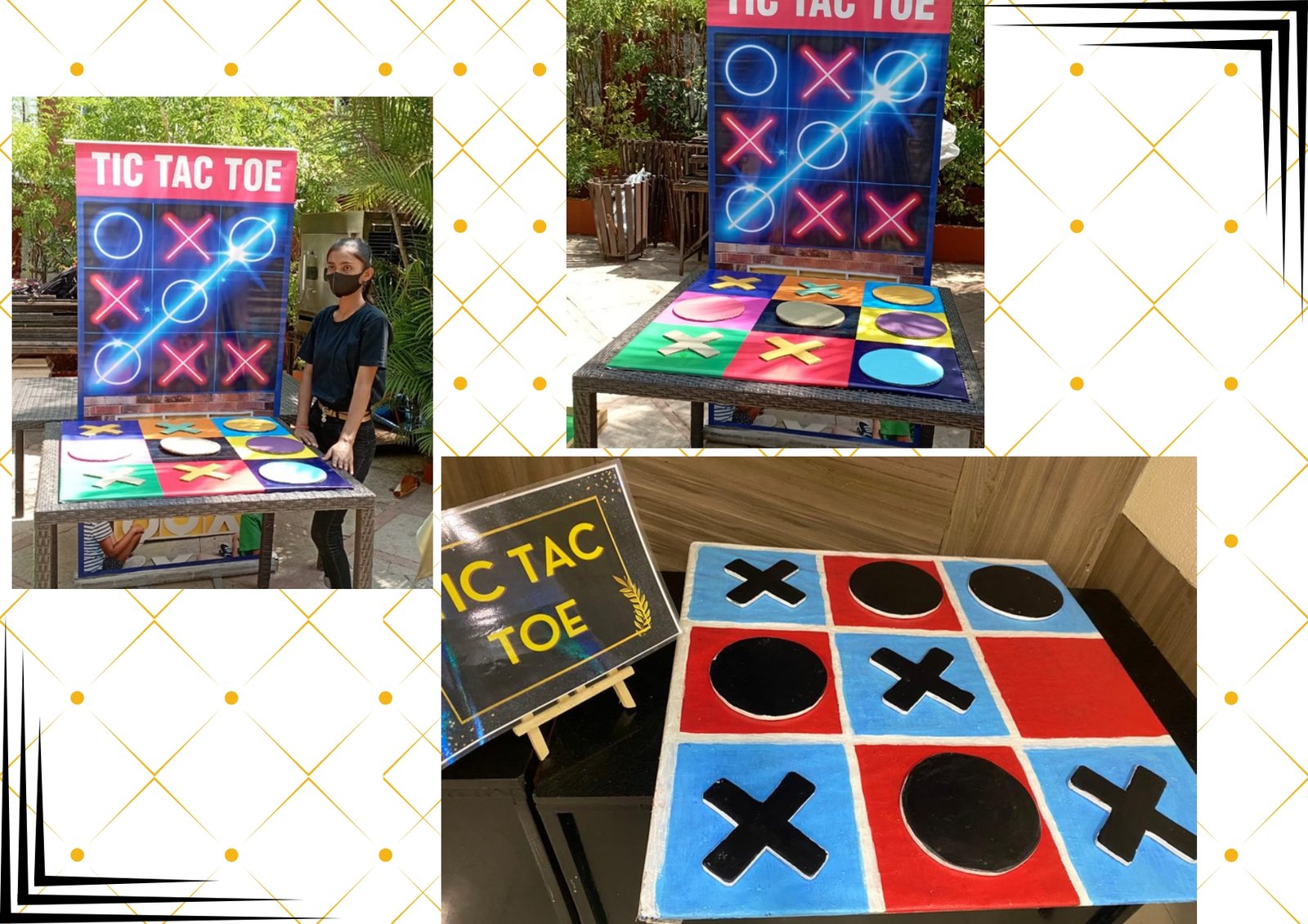 Tic Tac Toe game stall on rent in Udaipur for birthday parties, wedding carnival and mehendi mela — Carnival game stalls