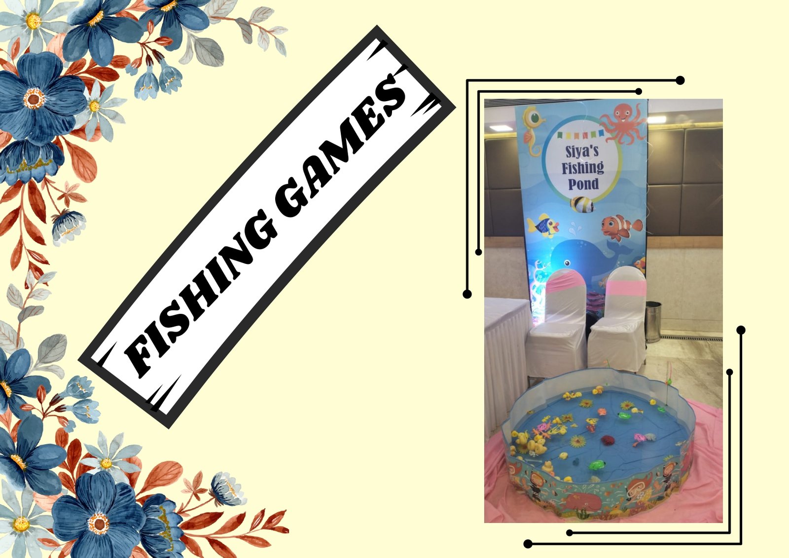 Fishing Games game stall on rent in Udaipur for birthday parties, wedding carnival and mehendi mela — Carnival game stalls