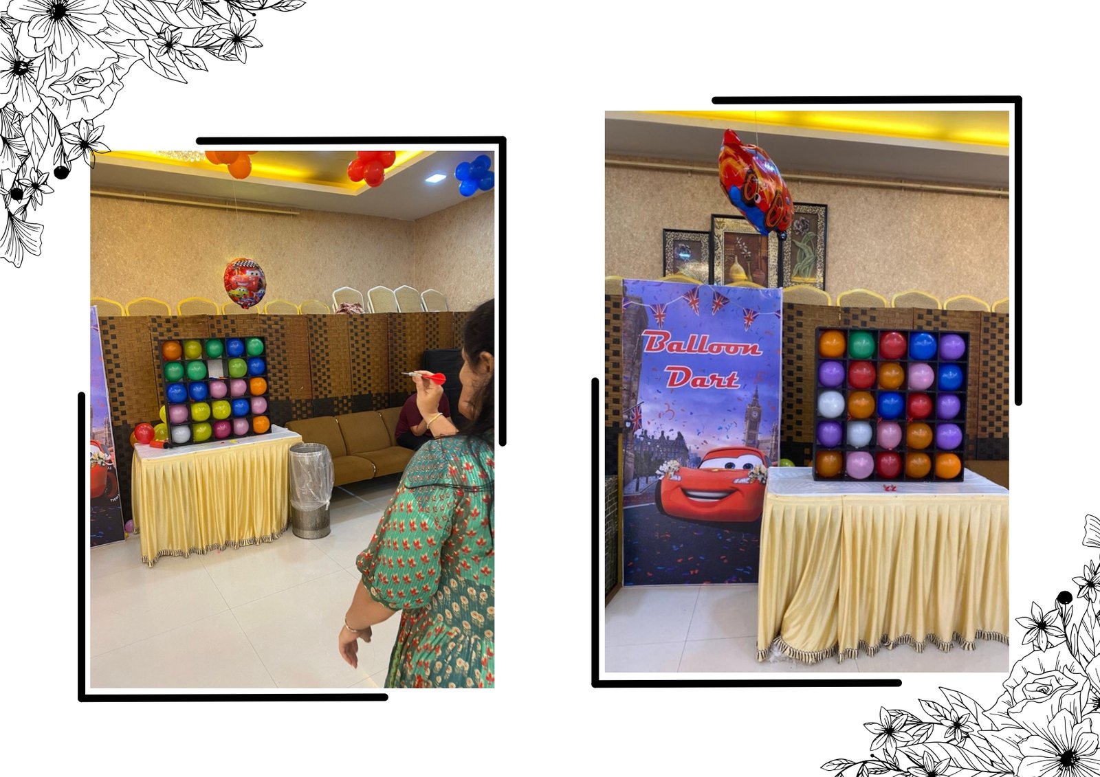 Balloon Dart game stall on rent in Udaipur for birthday parties, wedding carnival and mehendi mela — Carnival game stalls