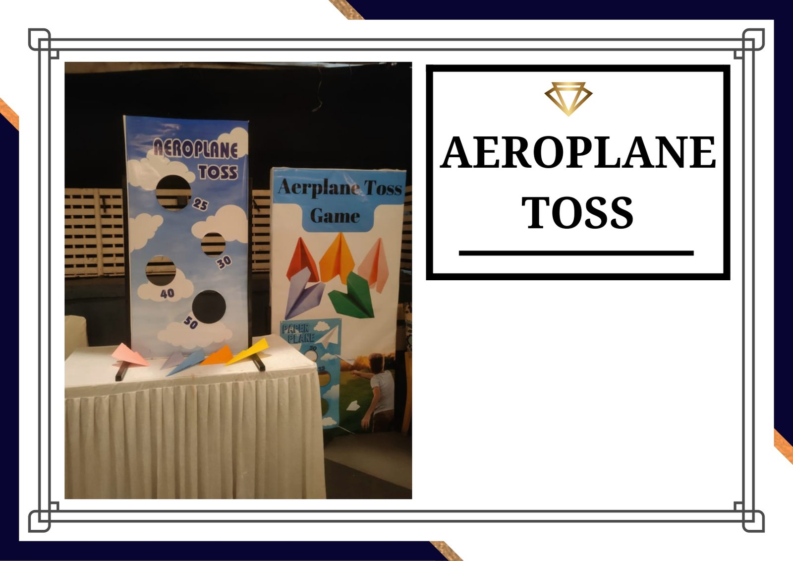 Aeroplane Toss game stall on rent in Udaipur for birthday parties, wedding carnival and mehendi mela — Carnival game stalls