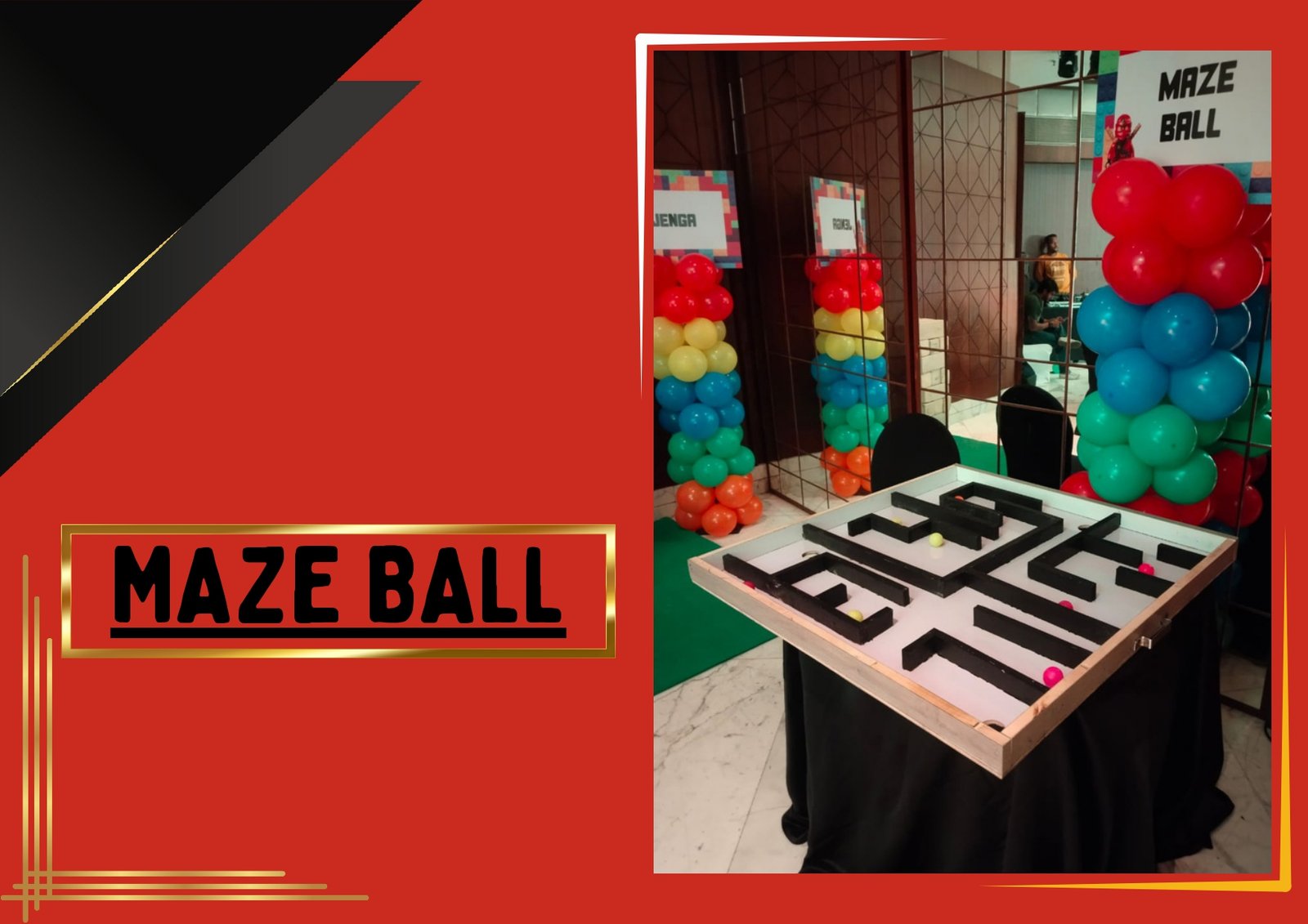 Maze Ball game stall on rent in Udaipur for birthday parties, wedding carnival and mehendi mela — Carnival game stalls