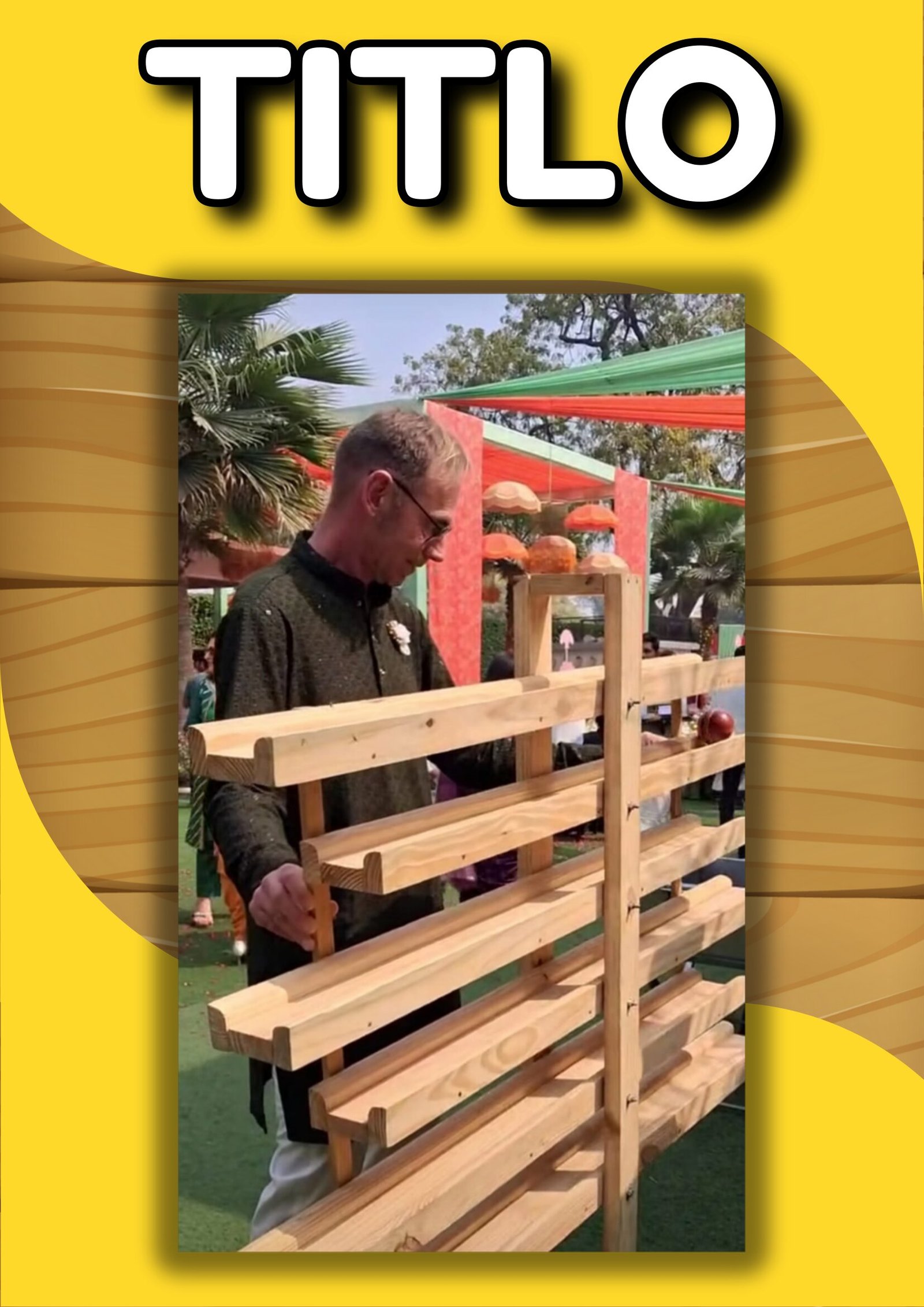 Titlo game stall on rent in Udaipur for birthday parties, wedding carnival and mehendi mela — Wooden skill games