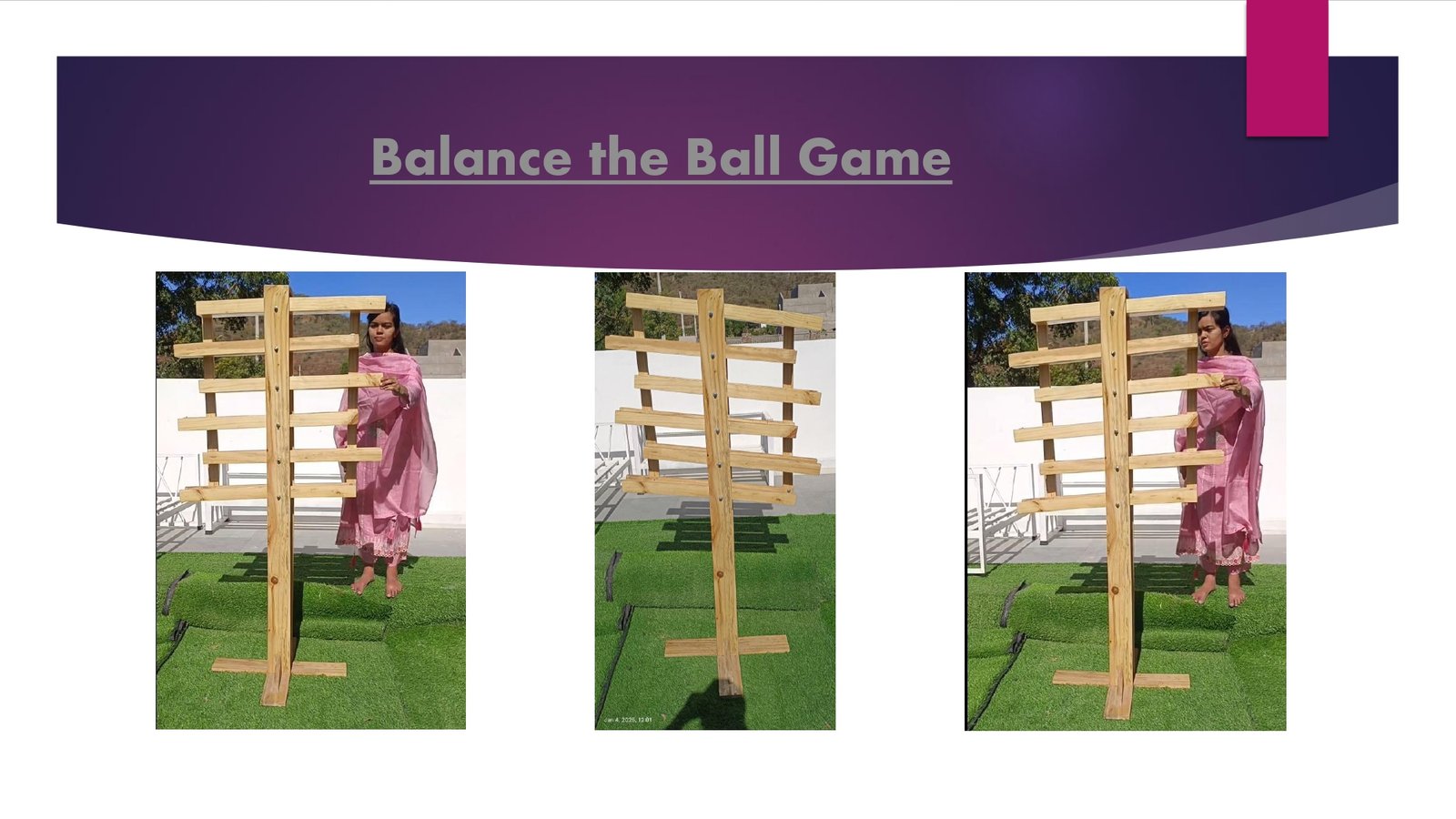 Balance The Ball Game game stall on rent in Udaipur for birthday parties, wedding carnival and mehendi mela — Wooden carnival games