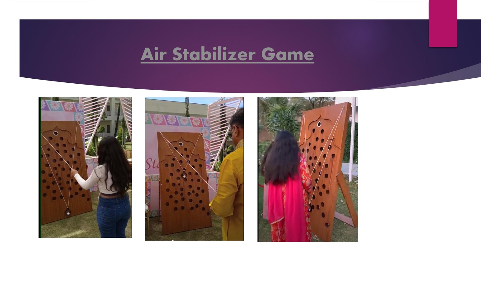 Air Stabilizer Game game stall on rent in Udaipur for birthday parties, wedding carnival and mehendi mela — Wooden carnival games