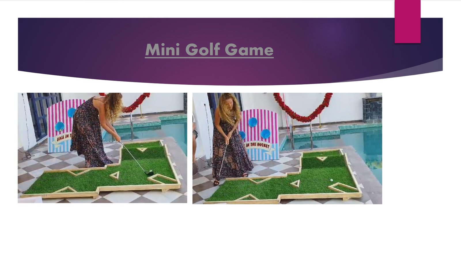 Mini Golf Game game stall on rent in Udaipur for birthday parties, wedding carnival and mehendi mela — Wooden carnival games