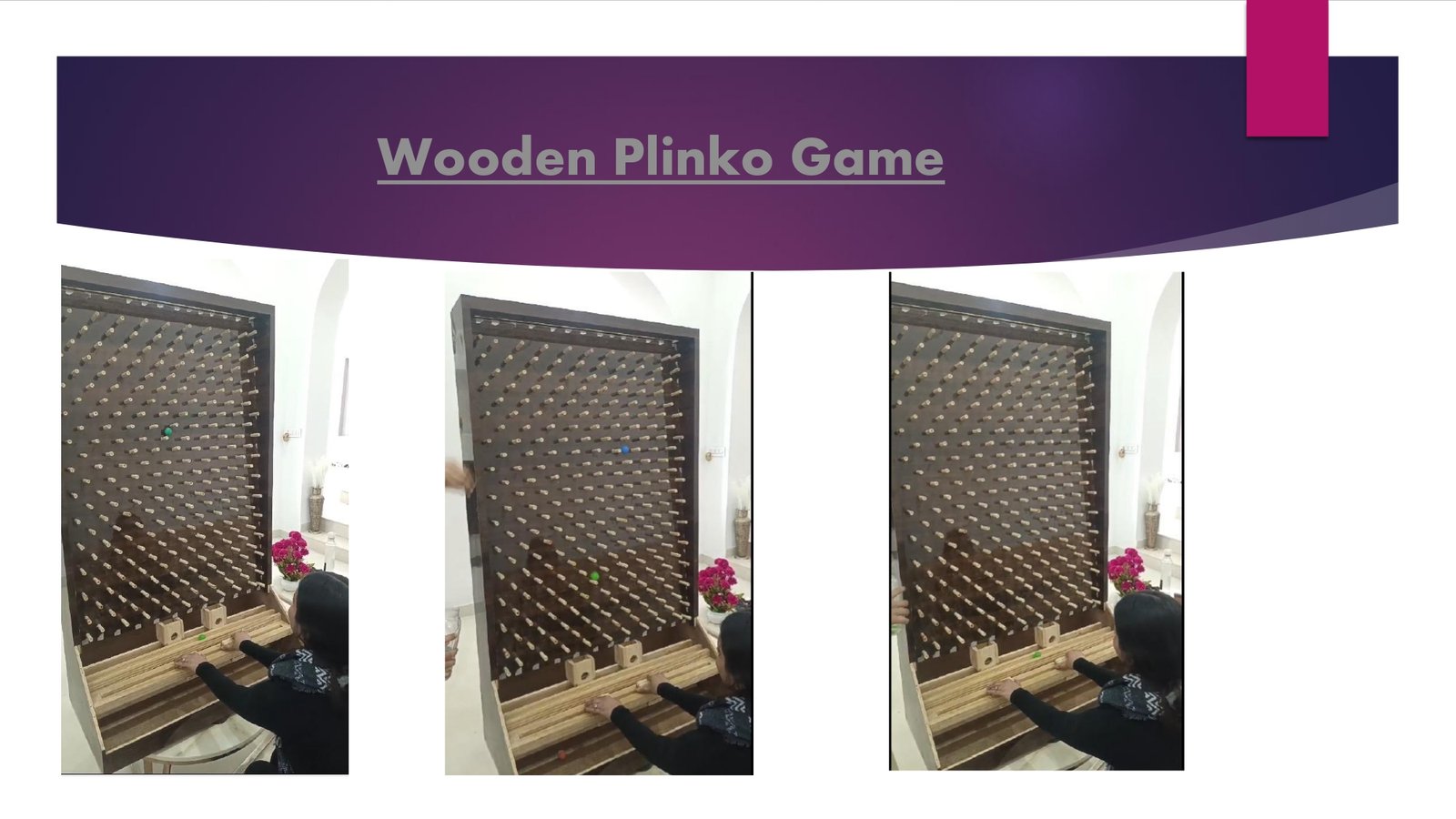 Wooden Plinko Game game stall on rent in Udaipur for birthday parties, wedding carnival and mehendi mela — Wooden carnival games