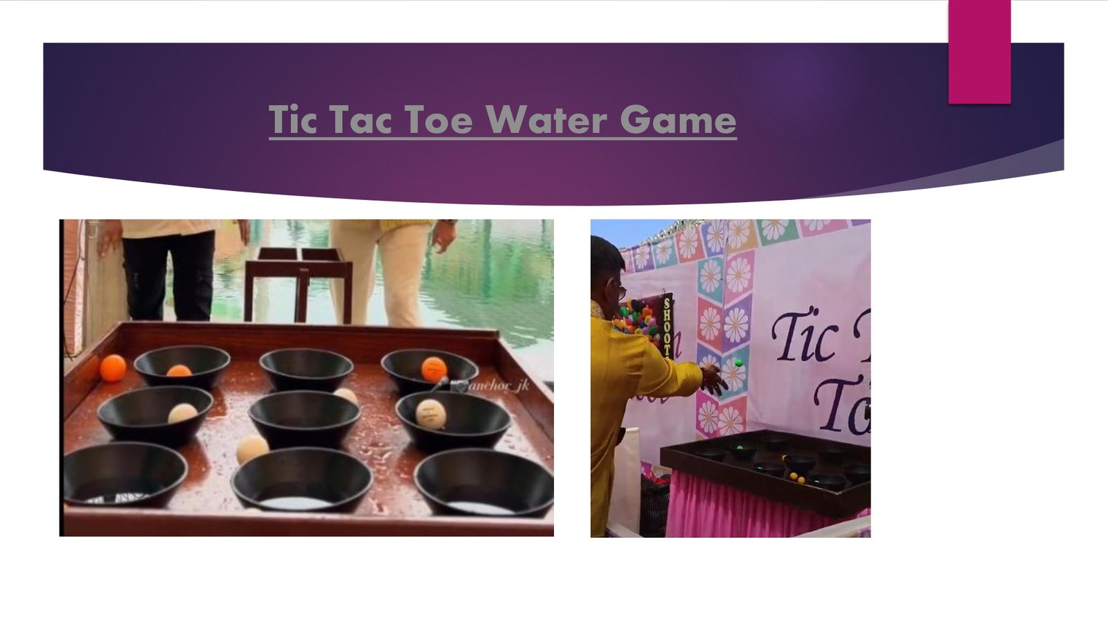 Tic Tac Toe Water Game game stall on rent in Udaipur for birthday parties, wedding carnival and mehendi mela — Wooden carnival games