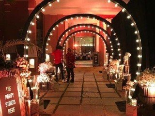 Illuminated Arch Tunnel - Udaipur Birthday Planner