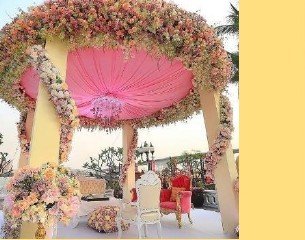 Circular Floral Dome Mandap - Udaipur Birthday Planner