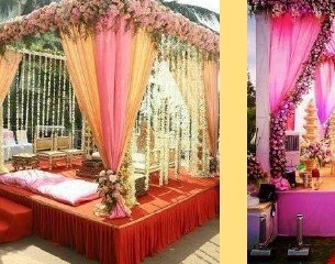Greenery Pillar Mandap - Udaipur Birthday Planner